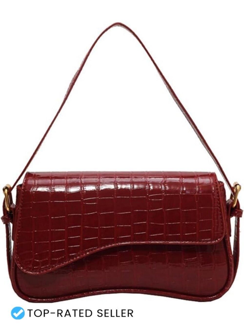 PU Leather Tote Bag for Women with 2 Removable Straps and Zipper Closure